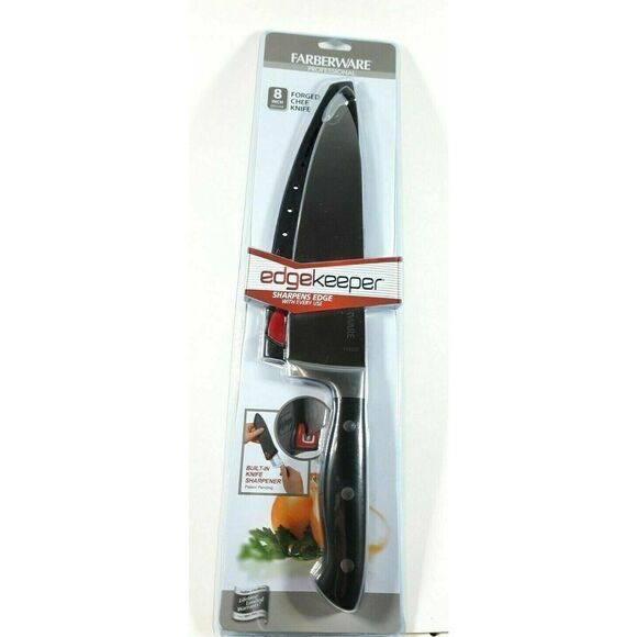 Farberware Forged Chef Knife 8" Professional Chef Knife Built-In Sharpener - Picture 1 of 3